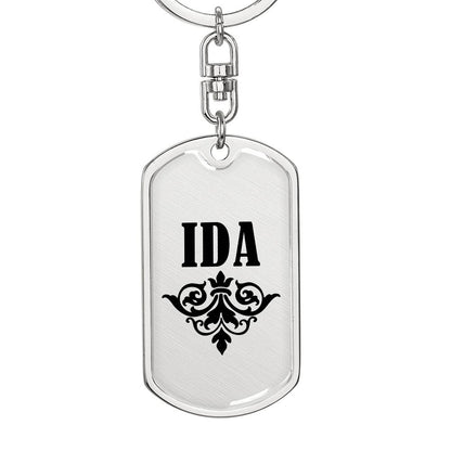 Ida v01a - Luxury Dog Tag Keychain