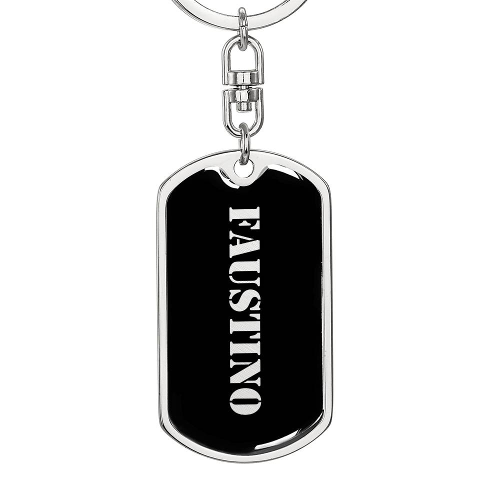 Faustino v2 - Luxury Dog Tag Keychain