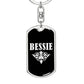 Bessie v03a - Luxury Dog Tag Keychain