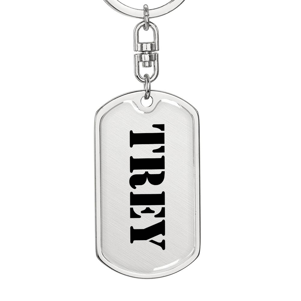 Trey - Luxury Dog Tag Keychain