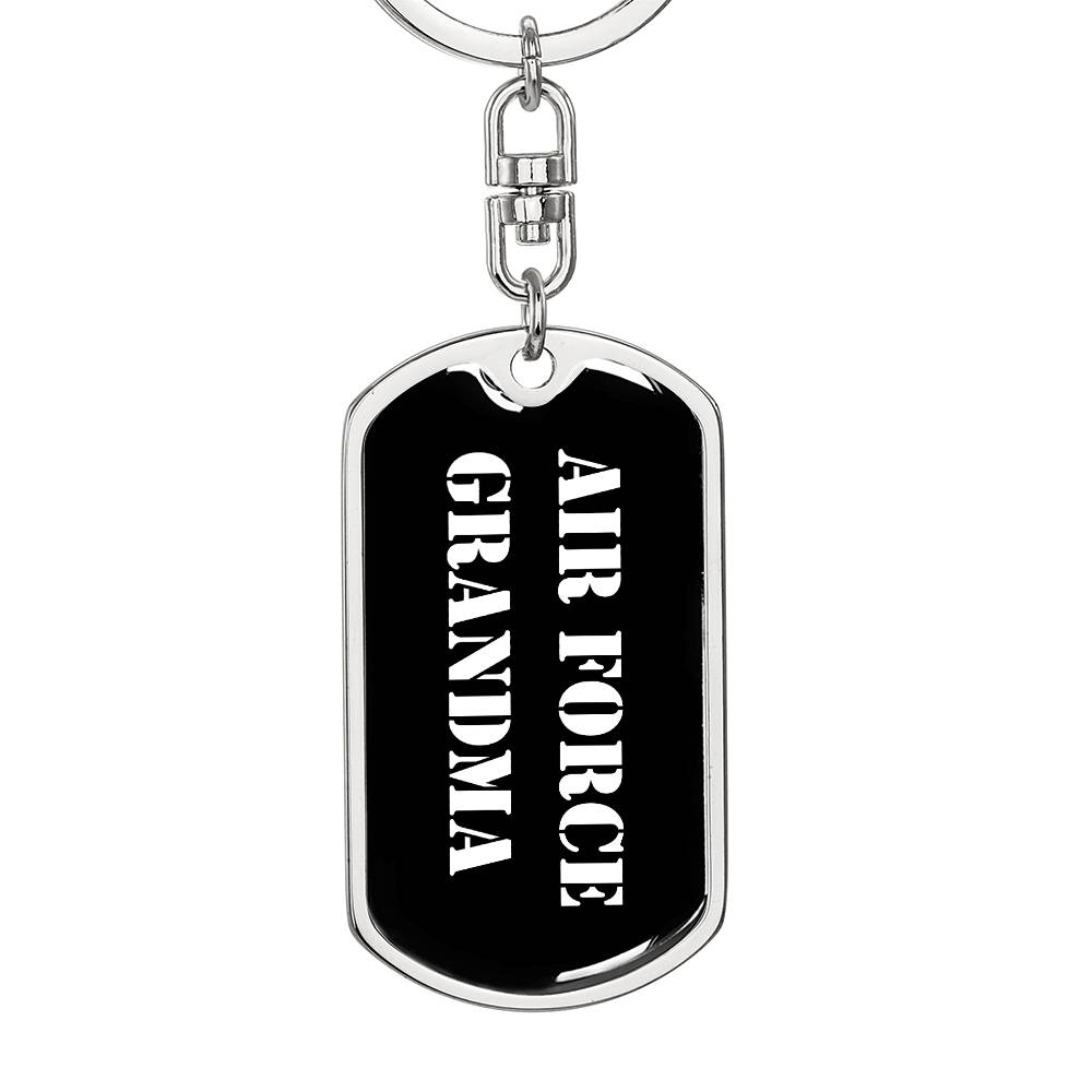 Air Force Grandma v3 - Luxury Dog Tag Keychain