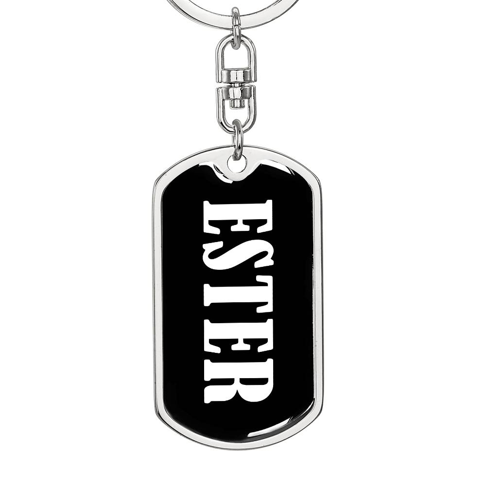 Ester v03 - Luxury Dog Tag Keychain