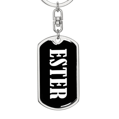 Ester v03 - Luxury Dog Tag Keychain