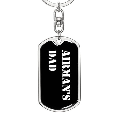 Airman's Dad v3 - Luxury Dog Tag Keychain