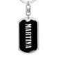 Martina v02 - Luxury Dog Tag Keychain