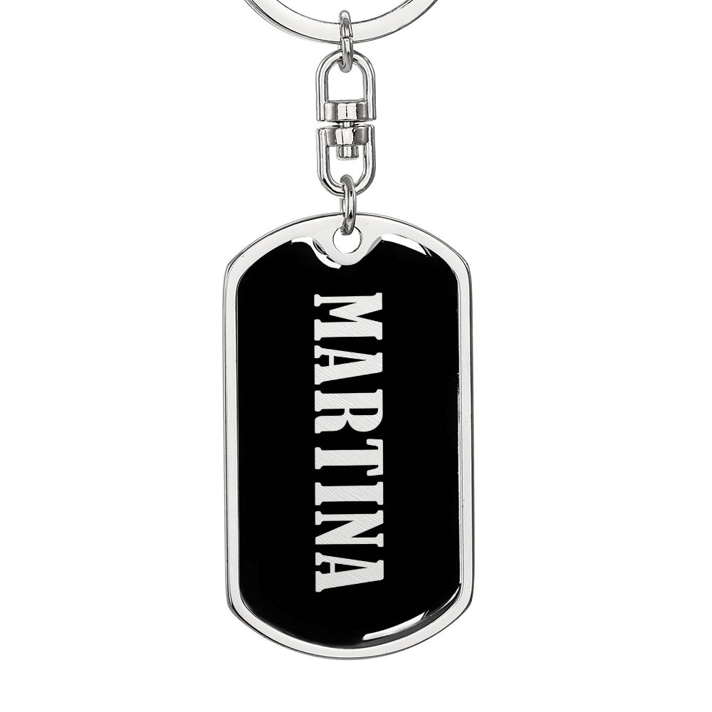 Martina v02 - Luxury Dog Tag Keychain