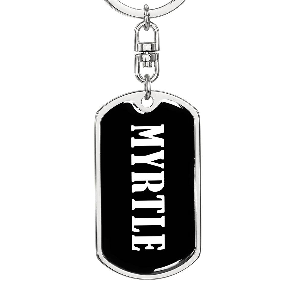 Myrtle v01w - Luxury Dog Tag Keychain