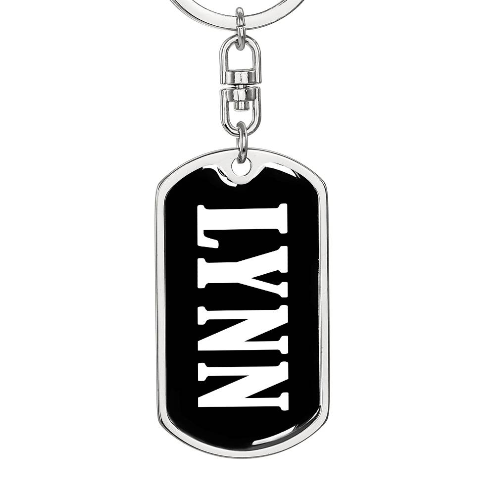 Lynn v01w - Luxury Dog Tag Keychain