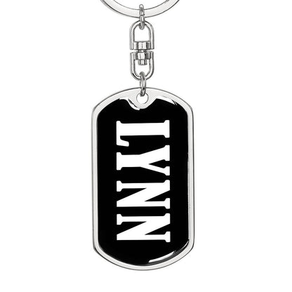 Lynn v01w - Luxury Dog Tag Keychain