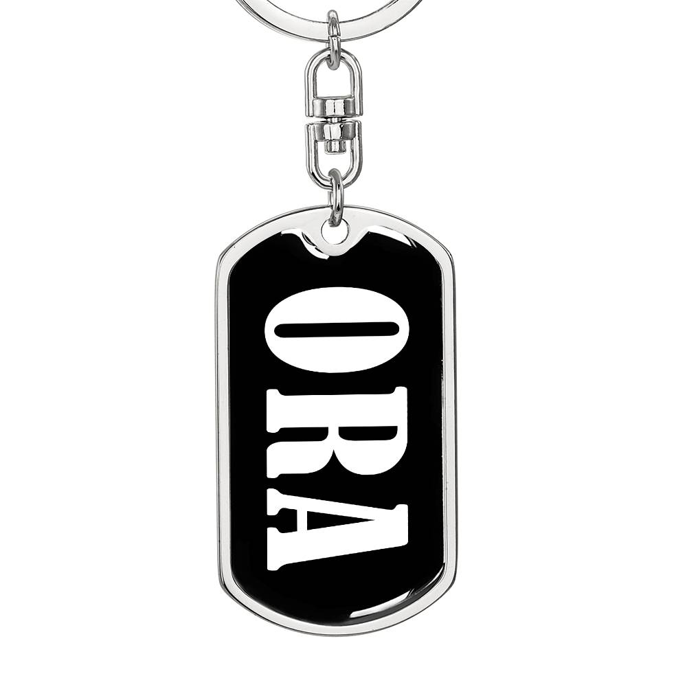 Ora v03 - Luxury Dog Tag Keychain