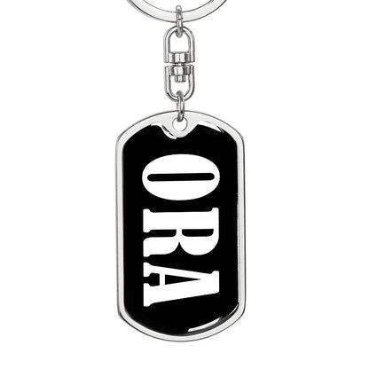 Ora v03 - Luxury Dog Tag Keychain
