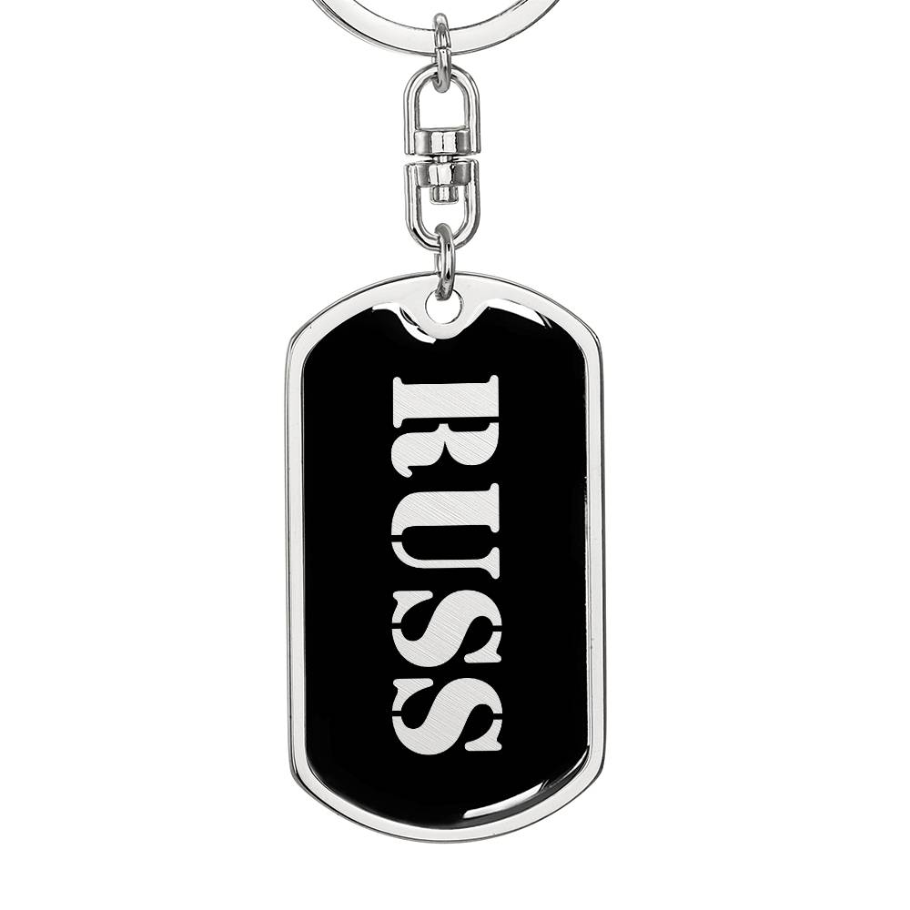 Russ v2 - Luxury Dog Tag Keychain