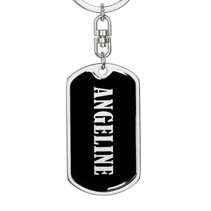 Angeline v02 - Luxury Dog Tag Keychain
