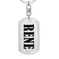 Rene v01 - Luxury Dog Tag Keychain