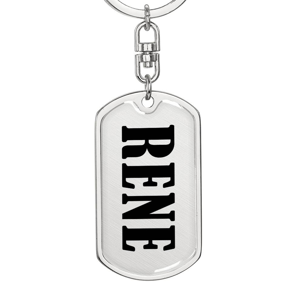 Rene v01 - Luxury Dog Tag Keychain