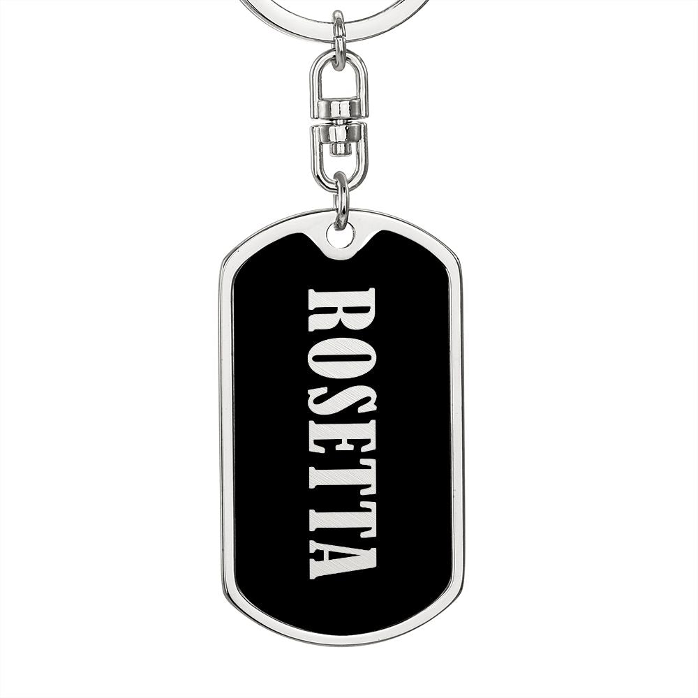 Rosetta v02 - Luxury Dog Tag Keychain