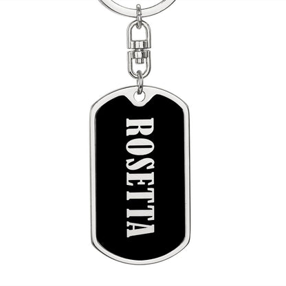 Rosetta v02 - Luxury Dog Tag Keychain