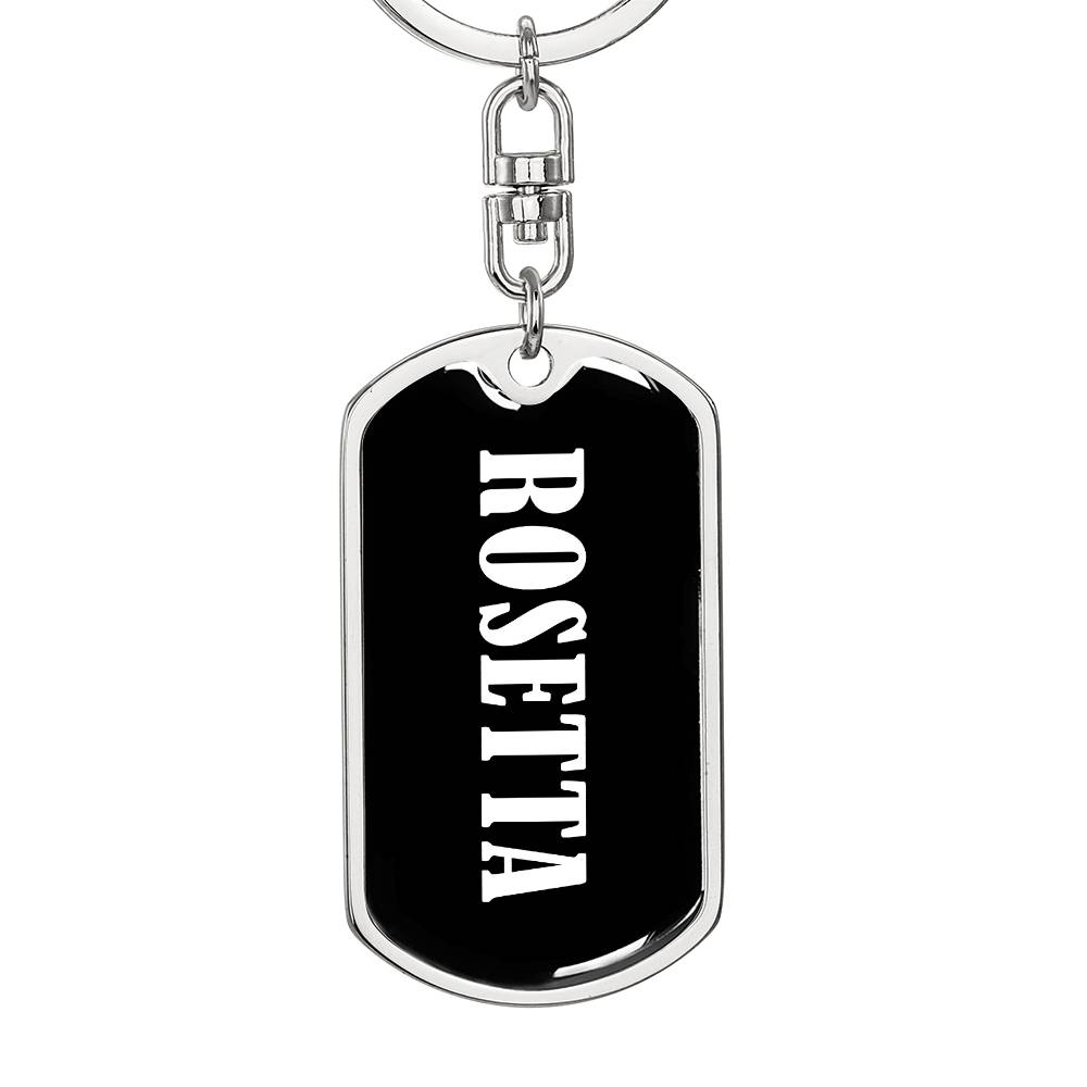 Rosetta v03 - Luxury Dog Tag Keychain