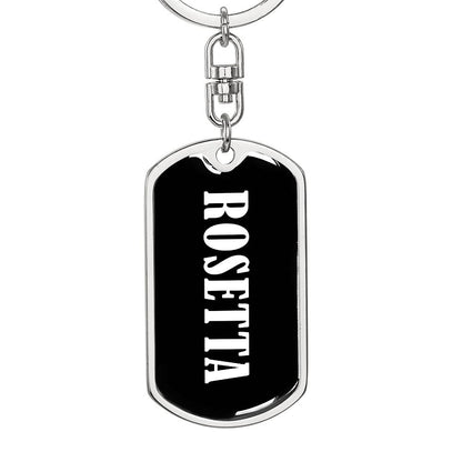 Rosetta v03 - Luxury Dog Tag Keychain