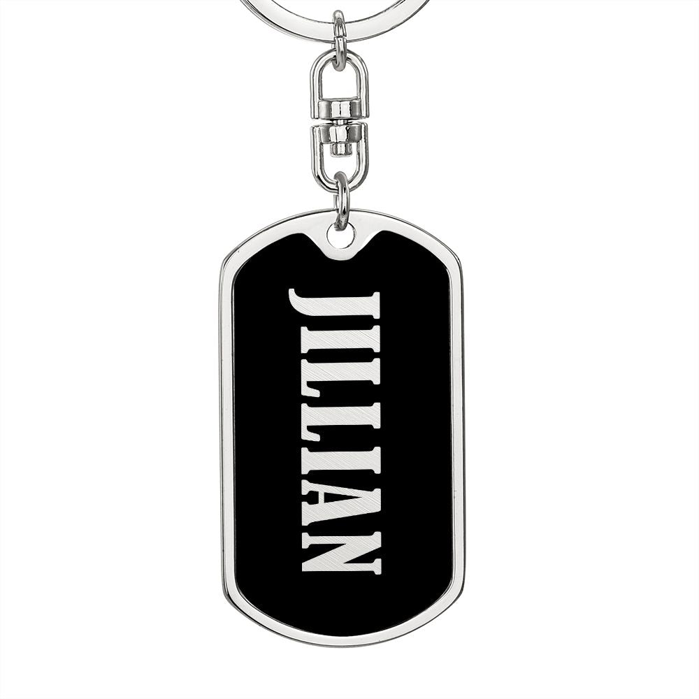 Jillian v02 - Luxury Dog Tag Keychain