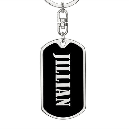 Jillian v02 - Luxury Dog Tag Keychain