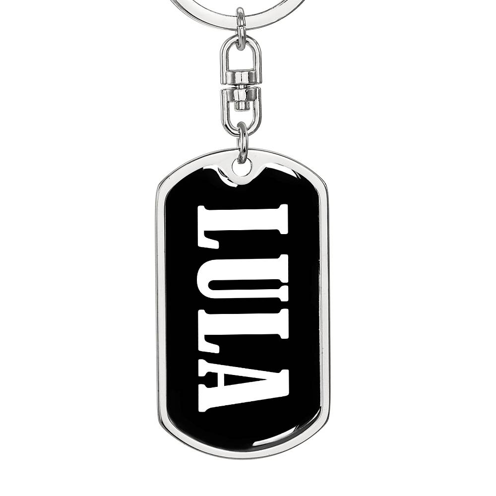 Lula v01w - Luxury Dog Tag Keychain