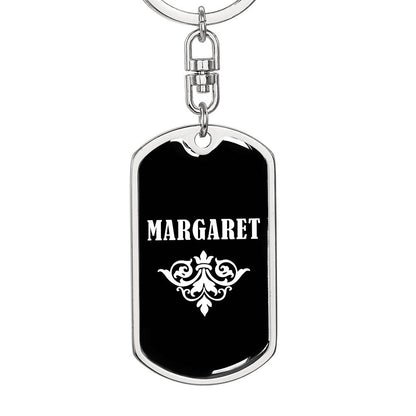 Margaret v03a - Luxury Dog Tag Keychain