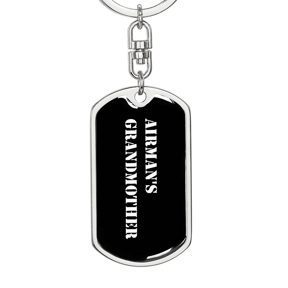 Airman's Grandmother v3 - Luxury Dog Tag Keychain