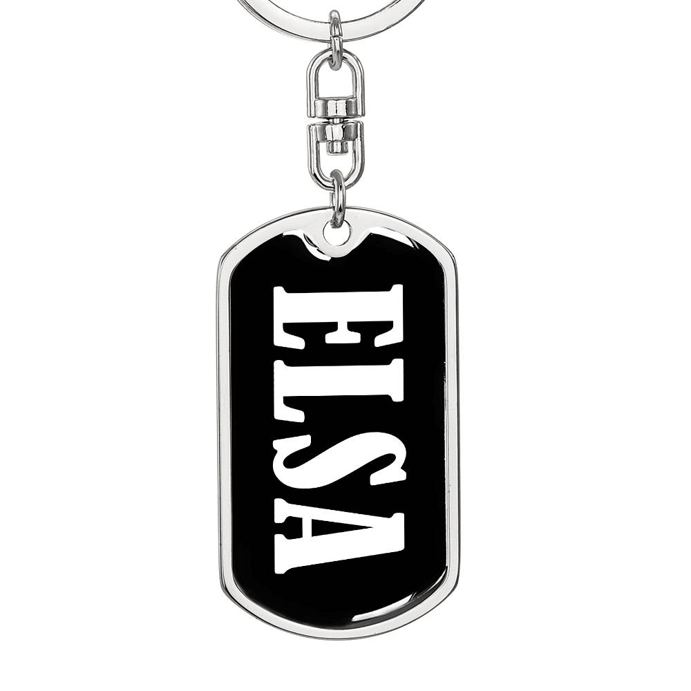 Elsa v03 - Luxury Dog Tag Keychain