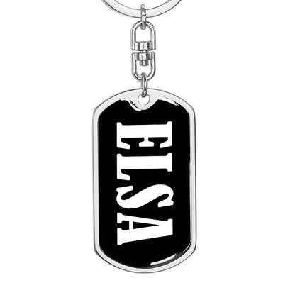 Elsa v03 - Luxury Dog Tag Keychain
