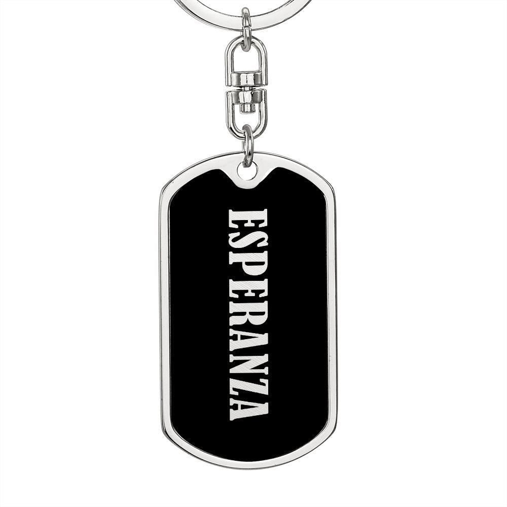 Esperanza v02 - Luxury Dog Tag Keychain