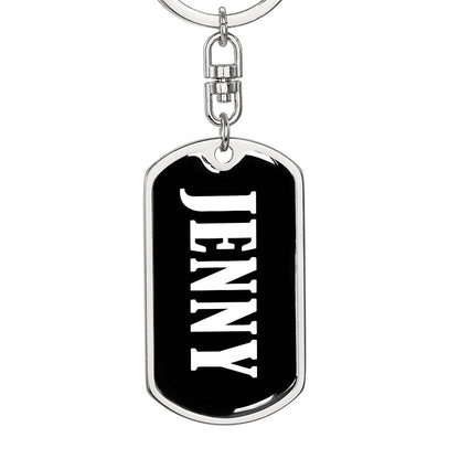 Jenny v01w - Luxury Dog Tag Keychain