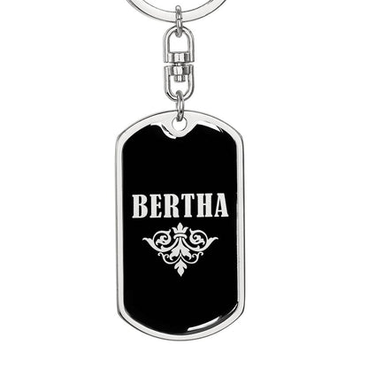 Bertha v02a - Luxury Dog Tag Keychain