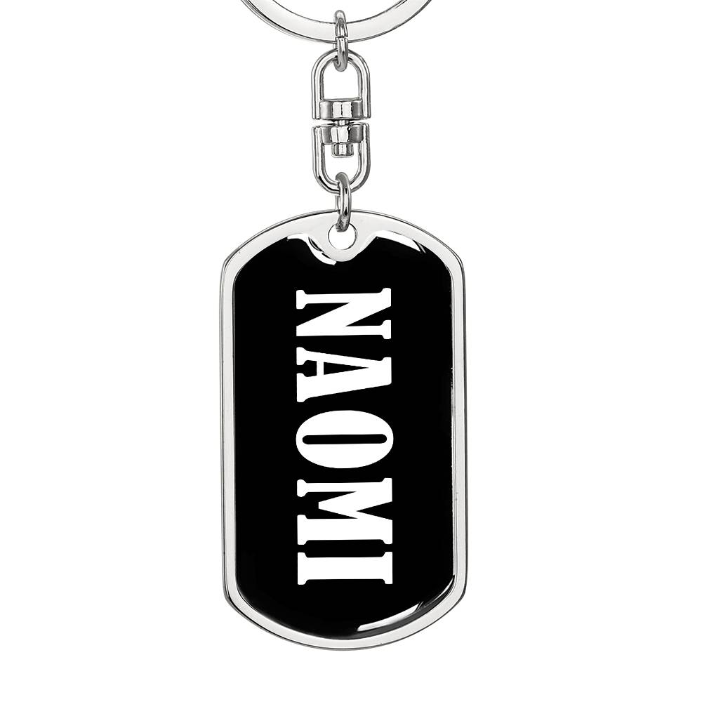 Naomi v01w - Luxury Dog Tag Keychain