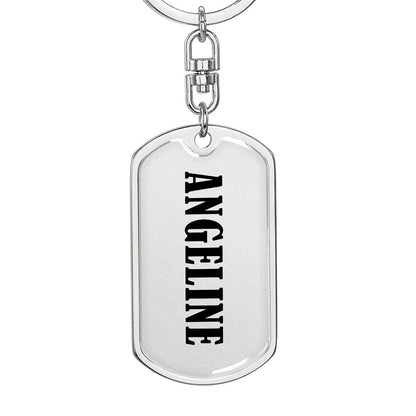 Angeline v01 - Luxury Dog Tag Keychain