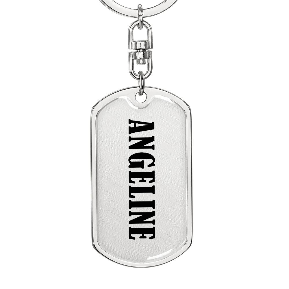 Angeline v01 - Luxury Dog Tag Keychain
