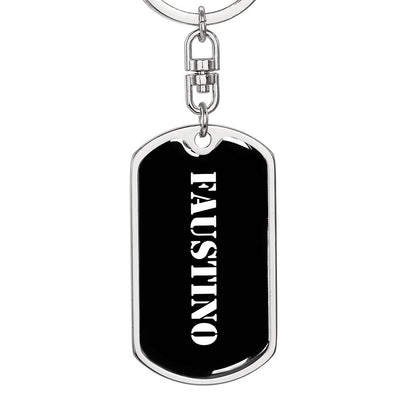 Faustino v3 - Luxury Dog Tag Keychain