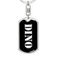 Dino v3 - Luxury Dog Tag Keychain
