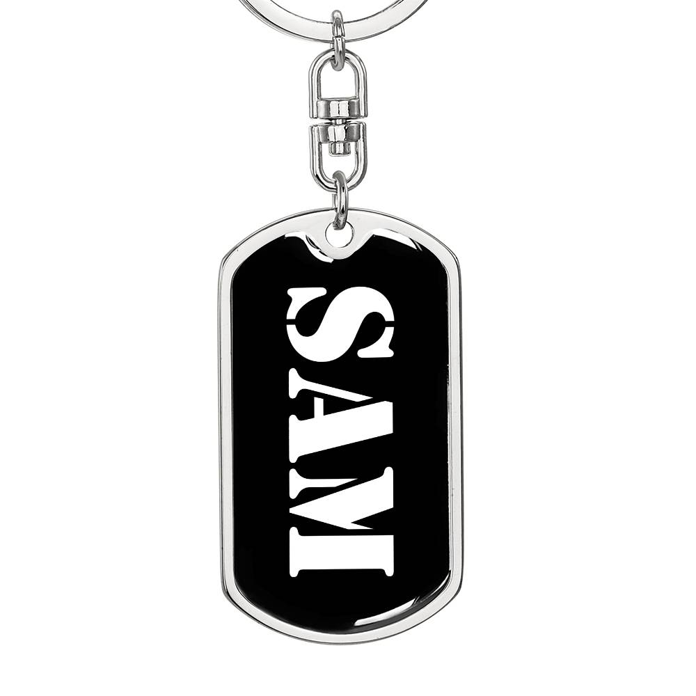 Sam v2 - Luxury Dog Tag Keychain