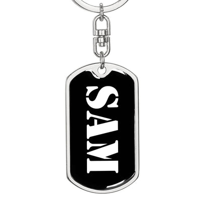 Sam v2 - Luxury Dog Tag Keychain