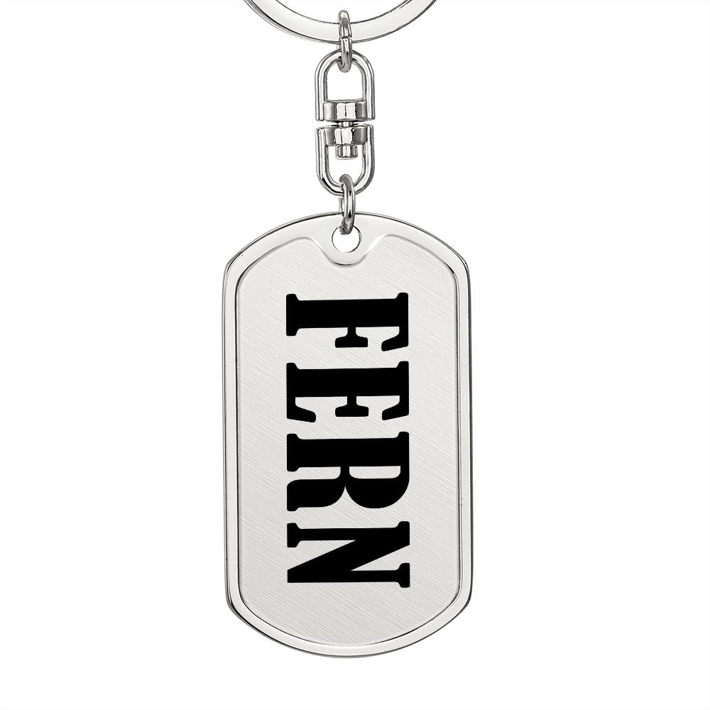 Fern v01 - Luxury Dog Tag Keychain