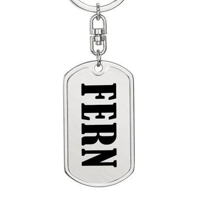 Fern v01 - Luxury Dog Tag Keychain