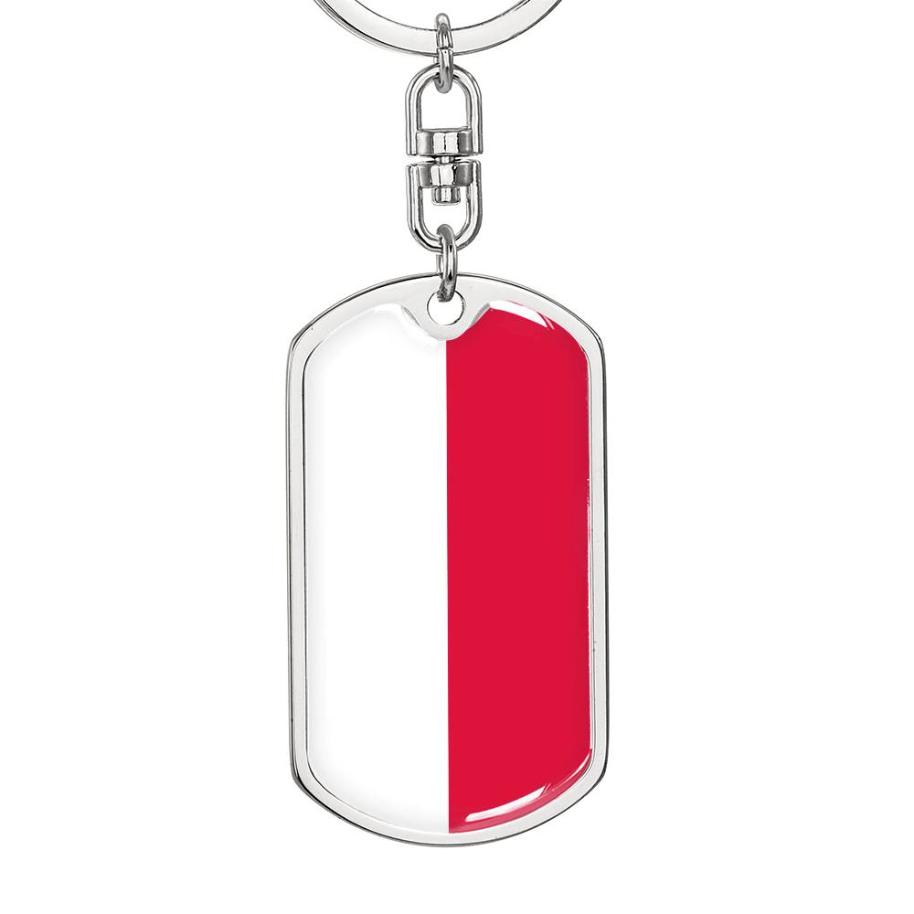 Polish Flag - Luxury Dog Tag Keychain