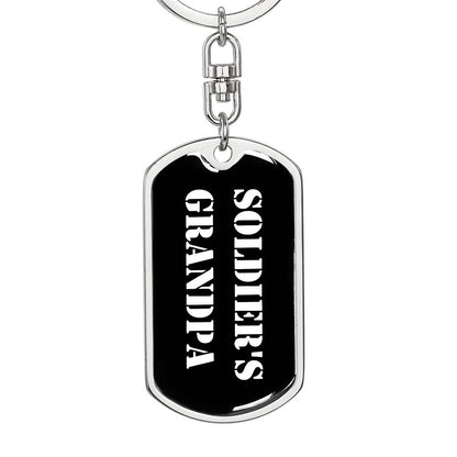 Soldier's Grandpa v3 - Luxury Dog Tag Keychain