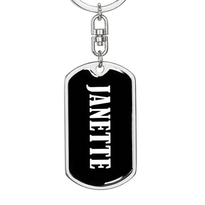Janette v03 - Luxury Dog Tag Keychain