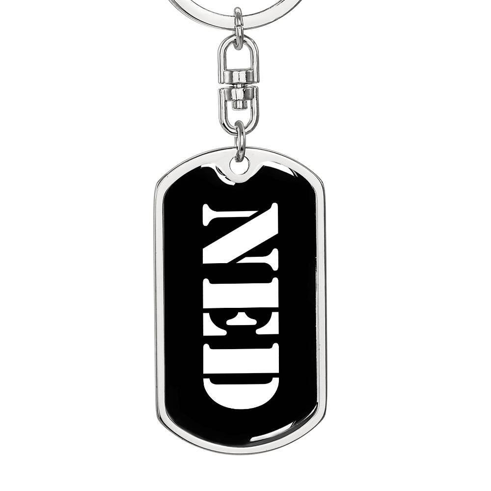Ned v2 - Luxury Dog Tag Keychain