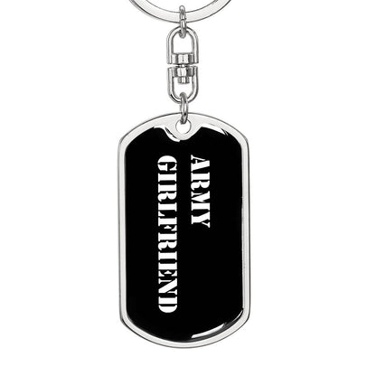 Army Girlfriend v3 - Luxury Dog Tag Keychain