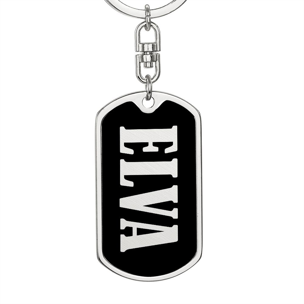 Elva v02 - Luxury Dog Tag Keychain