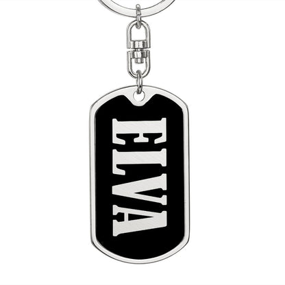 Elva v02 - Luxury Dog Tag Keychain
