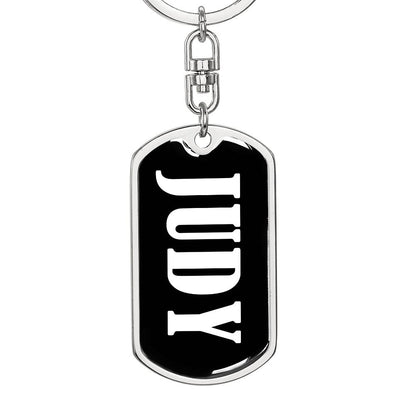Judy v01w - Luxury Dog Tag Keychain